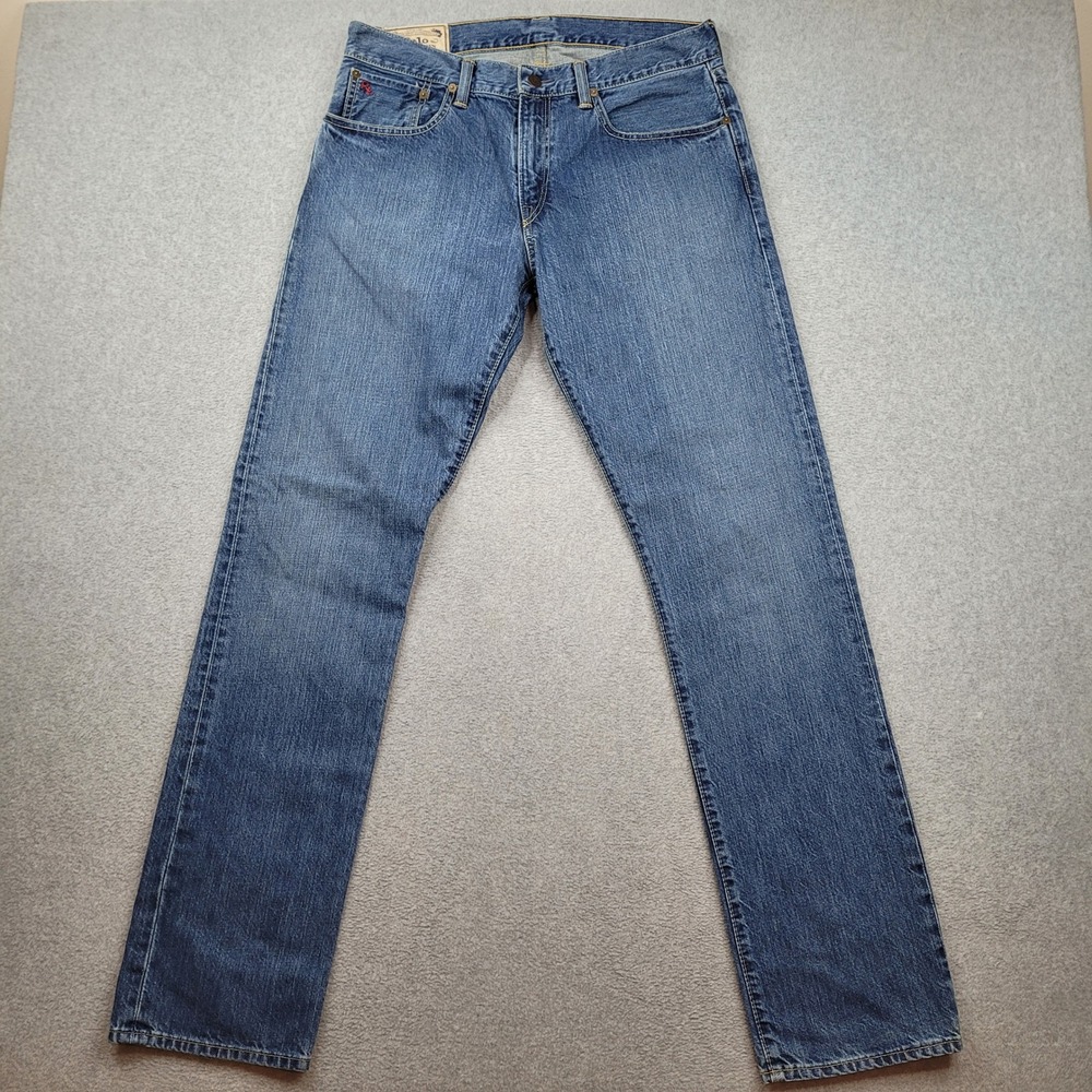 Polo Ralph Lauren Jeans Mens 32x34 Blue Authentic Dungarees Straight Leg Denim